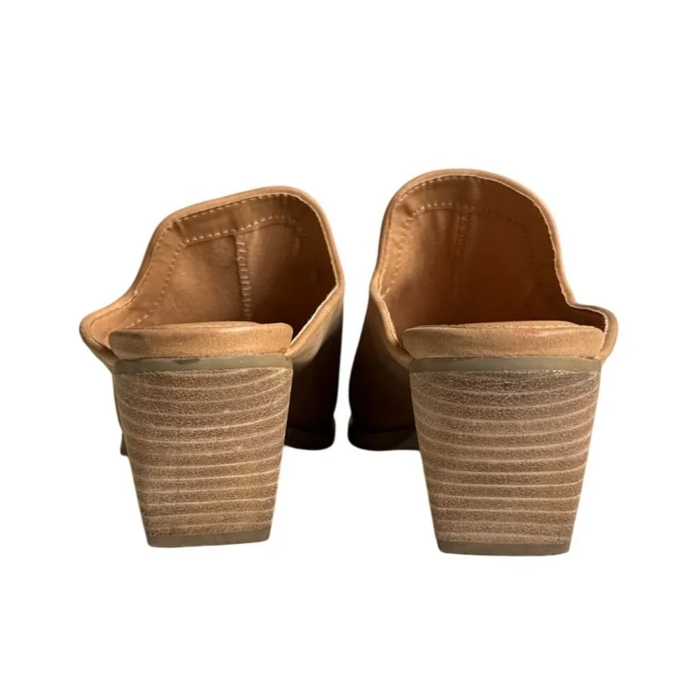 Dolce Vita Womens Kianti Tan Western Inspired Mule Block Heel Pointed Toe Size 7 - Picture 4 of 12
